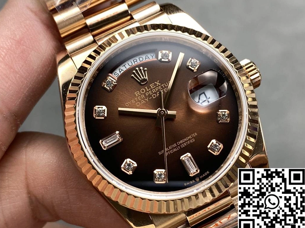 Factory Rolex Chocalate v5 Steel M128235-0037 QF Day Dial 36mm Tungsten Date 0419